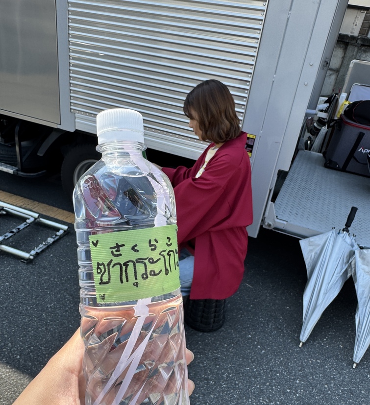 撮影の合間に🍹